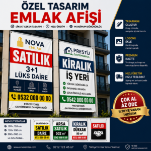 Özel Tasarım Emlak Afişi